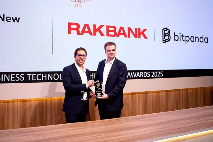 RAKBANK and Bitpanda receive their award, Finance 2025